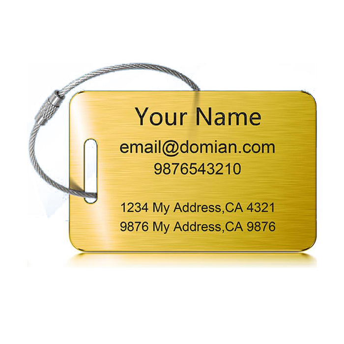 Wholesale Stainless steel tags, backpacks, luggage bags, travel cards, ID tags, steel wire keychains, stainless steel luggage tags