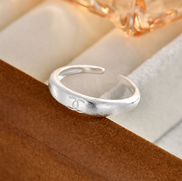 Wholesale Matte ring, simple and fashionable, versatile and open ring