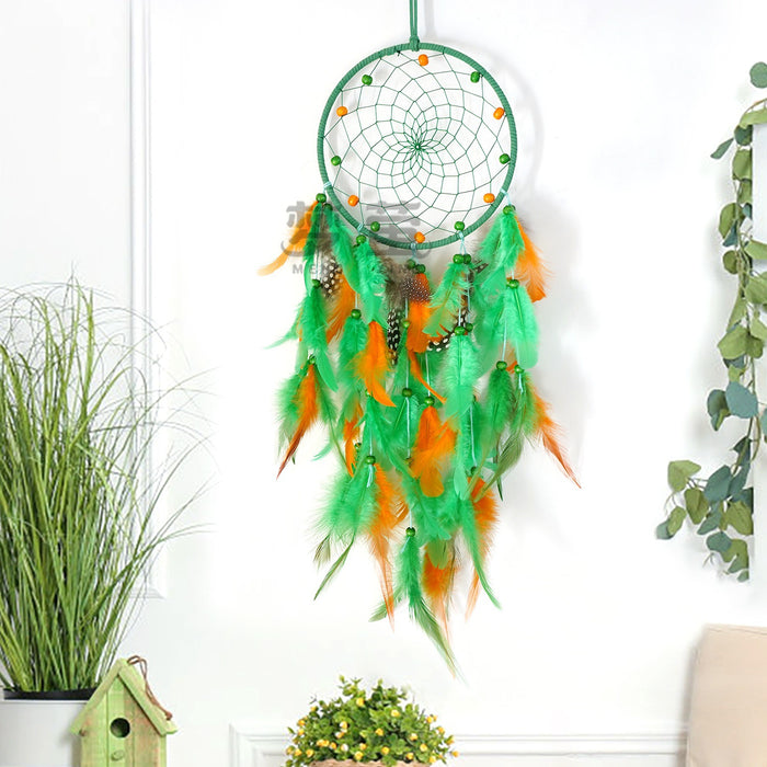 Wholesale Bohemian Style Feather Dreamcatcher Wind Chime Decorative Home Accent MOQ≥2