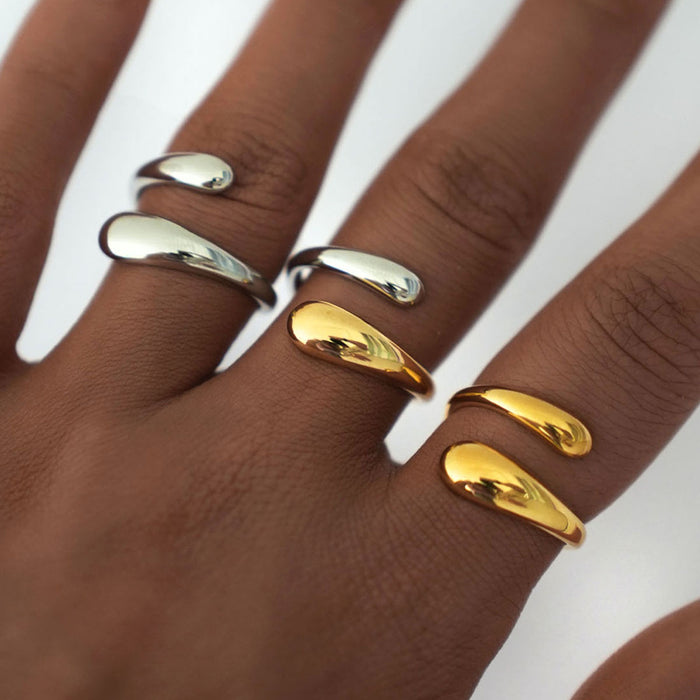 Wholesale Jewelry Stainless Steel 18K Gold Geometric Line  Accessible Design