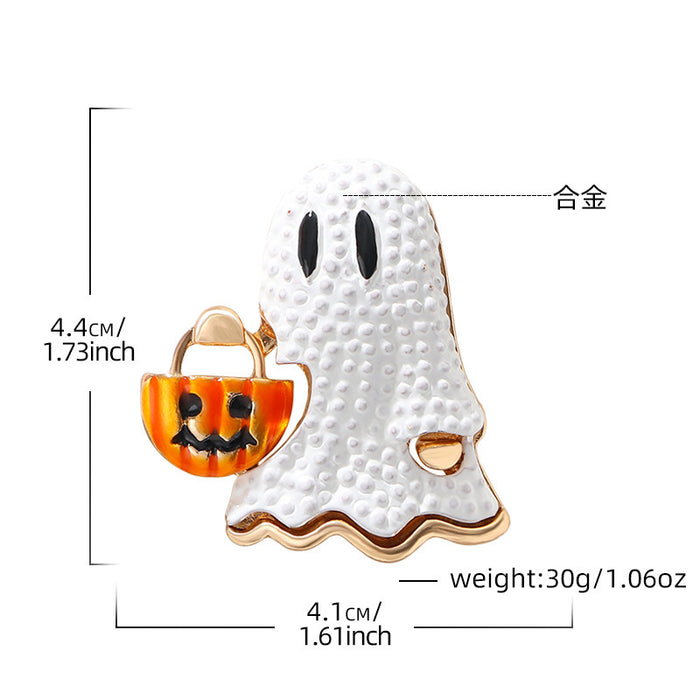 Wholesale  brooch white ghost horror pumpkin head pin corsage fun holiday accessories