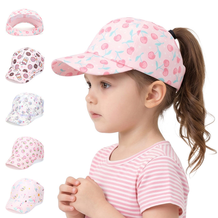 Wholesale Chic Strawberry Unicorn Open Top Baseball Cap Sun Hat for Kids