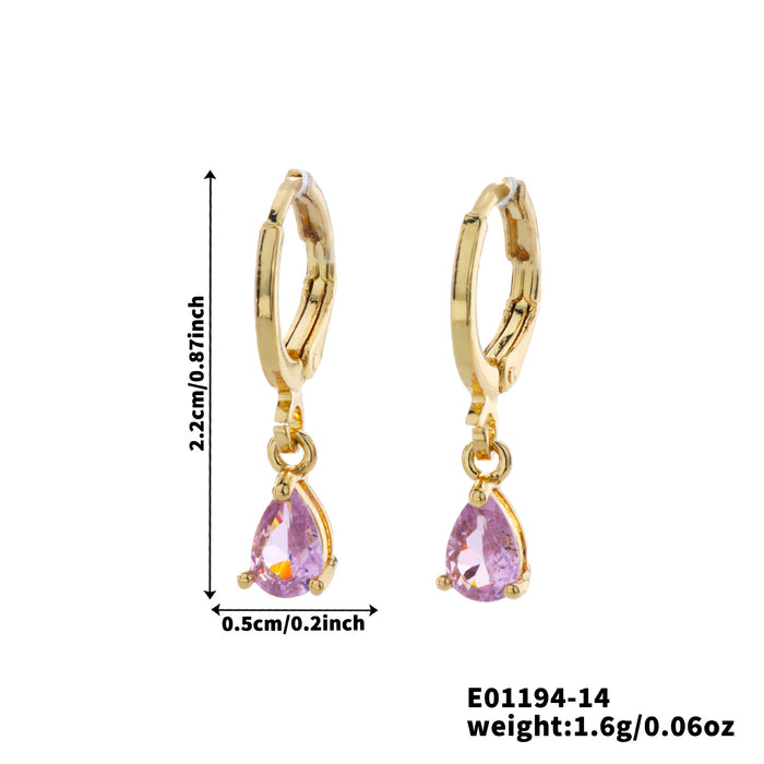 Wholesale Zirconia inlaid exquisite earrings and accessories, new versatile and niche high-end earrings and accessories wholesale