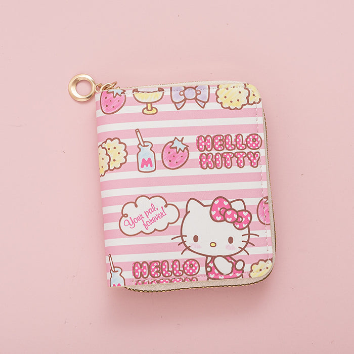 Wholesale Girl Short Cute Printed Student Cartoon  Wallet Coin Purse Id Bag Card Holder