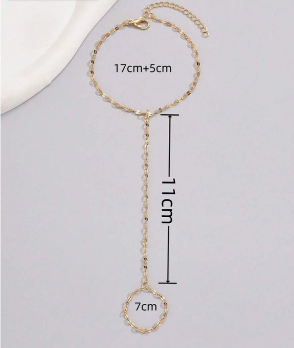 Wholesale Chain Bracelet Simple White Pearl Bracelet Chain Finger Jewelry