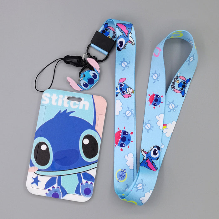 Wholesale Cartoon hard bus card holder student campus card Lanyard Keychains