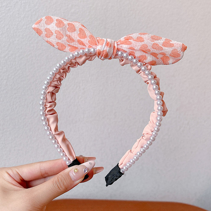 Wholesale Children' s headband girls non-slip baby hairpin headdress little girl rabbit ear bow headband