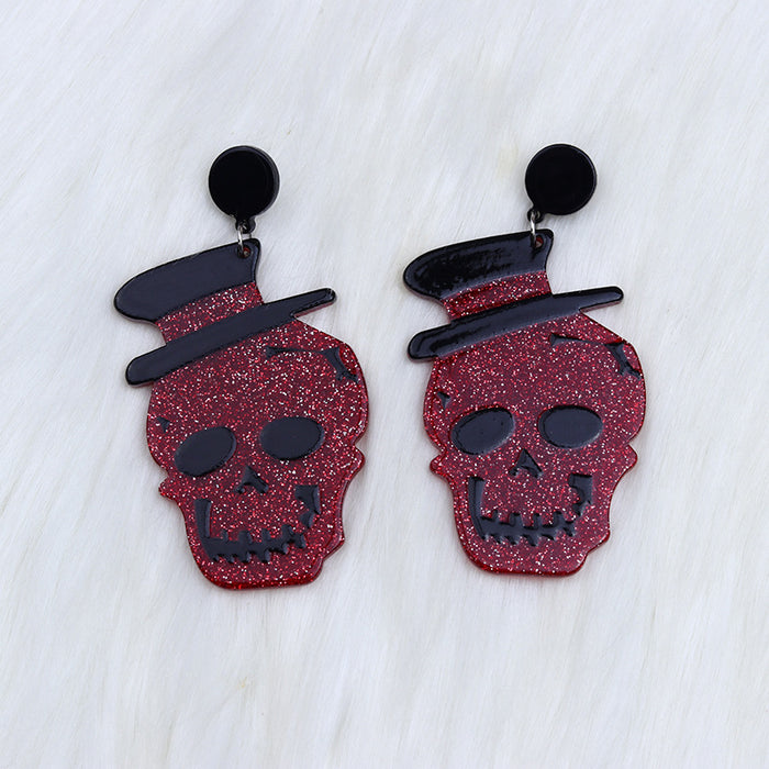 Wholesale  Earrings Design Sense Acrylic Earrings Fashion Personality Skull Alien Earrings Ear Accessories