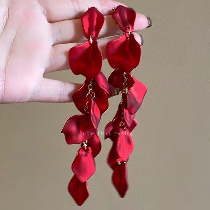 Wholesale Holiday style sunflower earrings exaggerated women' s seaside travel photo earrings