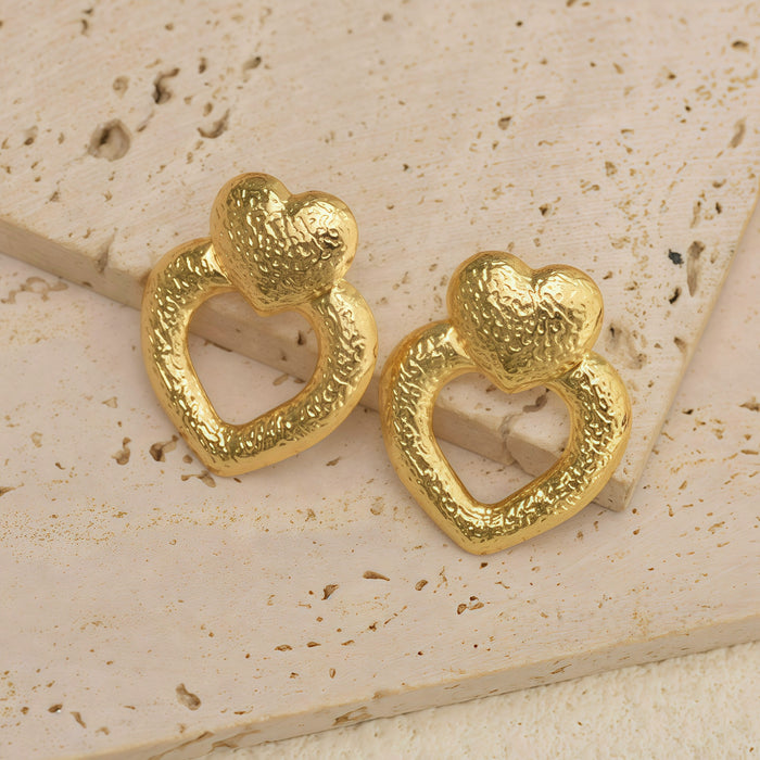 Wholesale Gold Heart Series Earrings Jewelry