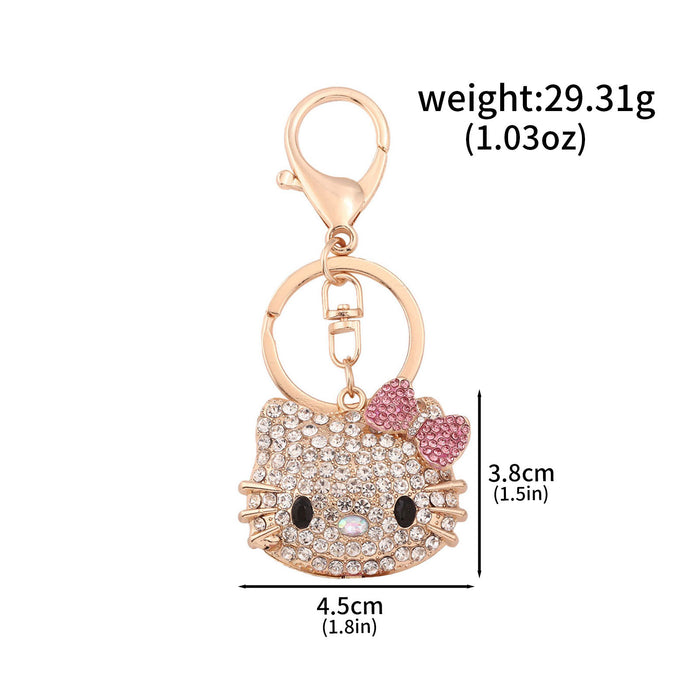 Wholesale cute cat Keychain  Bow Cartoon Cute Bag Pendant