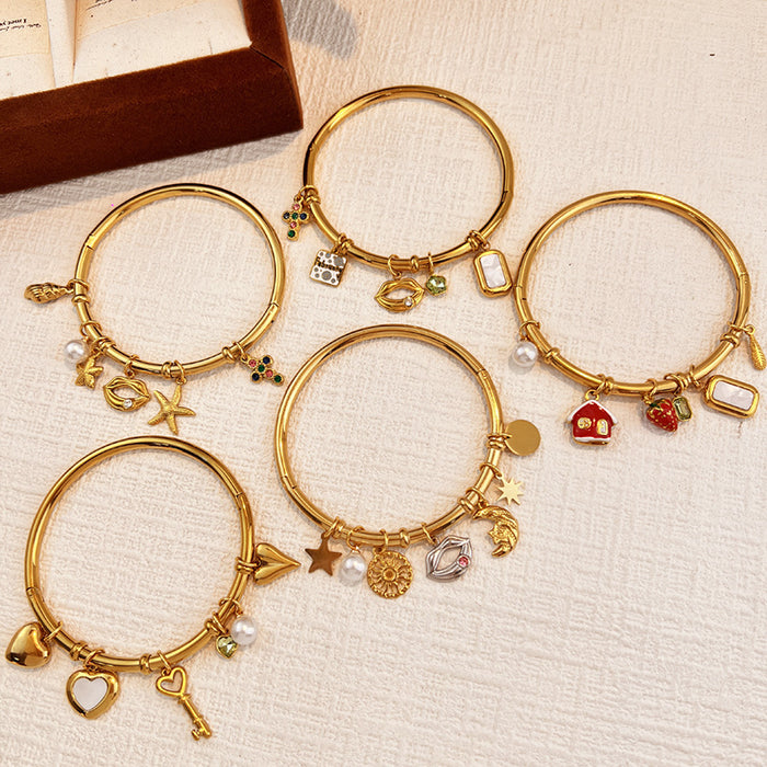 Wholesale stainless steel open cuff stackable bracelet