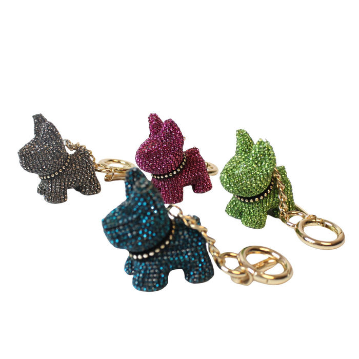 Wholesale diamond-encrusted puppy doll key chain key chain bag metal pendant