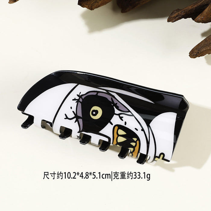 Wholesale Sparkling Girl  Hairpin Funny Ghost Face Clip European and American Horror Dark Clown Shark Clip Hair Accessories