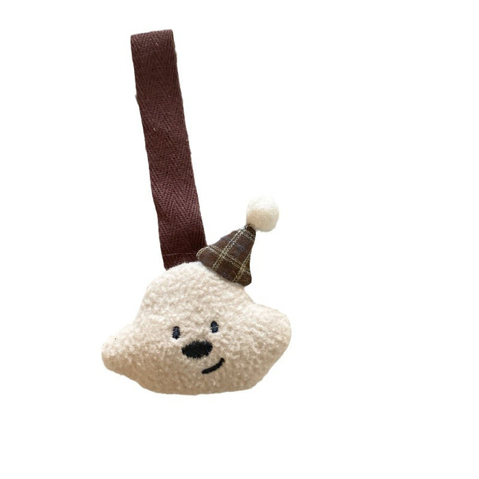 Wholesale Milk Tea Coffee Color Puppy Pendant Keychain Bag Pendant for Women