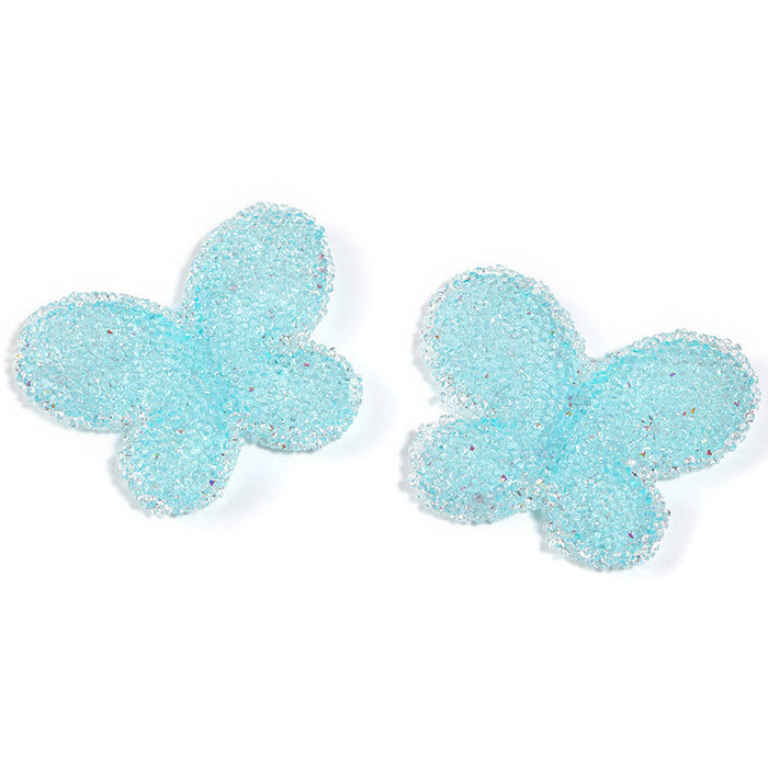 Wholesale DIY Colorful Butterfly Soft Sugar Beads Full Diamond Acrylic Beads JDC-BDS-BLinG007