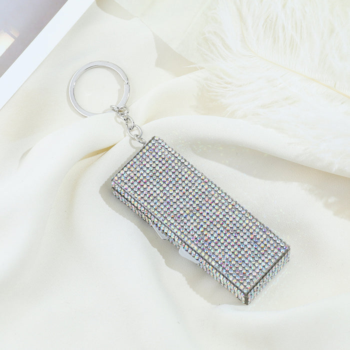 Wholesale Diamond-studded Aluminum Alloy Small Medicine Box Keychain JDC-KC-ZY018