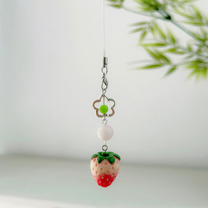 Wholesale Fruit Keychain Bag Pendant Accessories Strawberry Mobile Phone