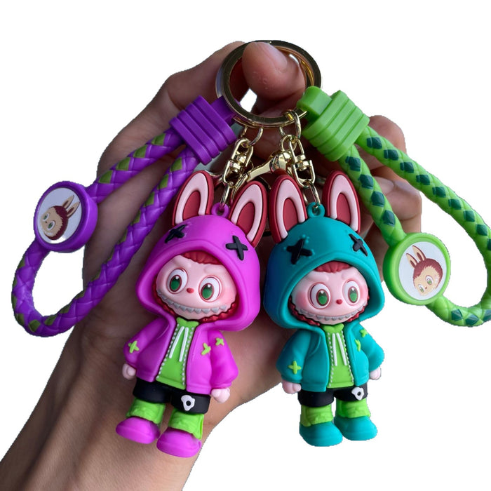 Wholesale Keychain cartoon 3D figurine backpack pendant car keychain