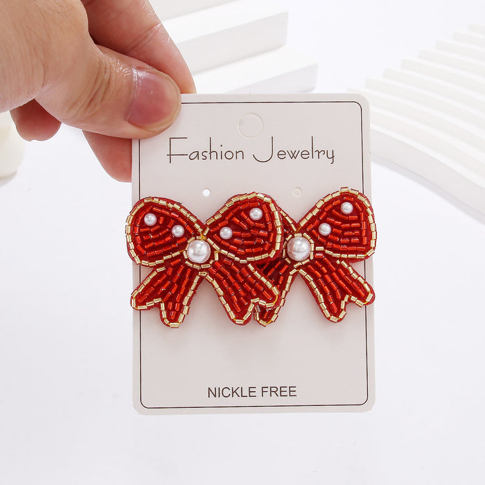 Wholesale Holiday Style Bow Earrings