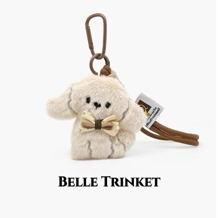 Wholesale Cute Plush Puppy Pendant Bow Bag Accessories Pendant Dog Keychain