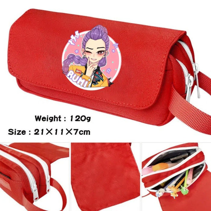 Wholesale Cartoon Print Large Capacity Double-Layer Handheld Pencil Case Stationery Bag Pencil Bag