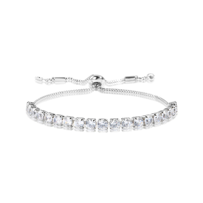 Wholesale Exquisite Super Flash Zircon Bracelet Women's  Elegant High-end Design Sense Pull