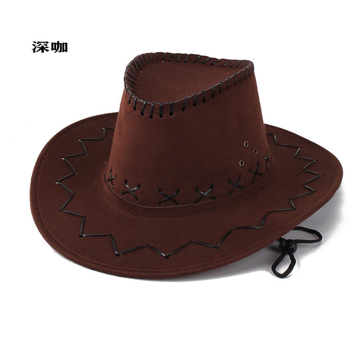 Wholesale Western Cowboy Knight Hat Mongolian Grassland Hat Men's and Women's Wide Brim Sun Hat Summer Hat Outdoor Mountaineering Hat JDC-FH-DG002