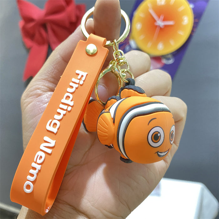 Wholesale Cute PVC Cartoon Ocean Animal Keychains