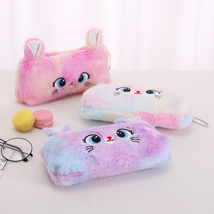 Wholesale Cat Large Capacity Cartoon Creative Simple Stationery Pencil Case JDC-PB-SM001