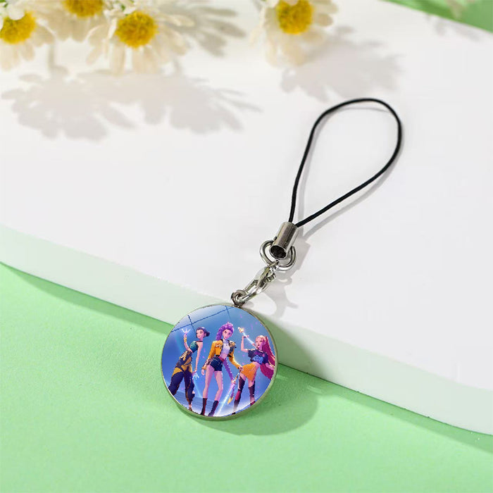 Wholesale K-pop anime crystal phone charm Keychains