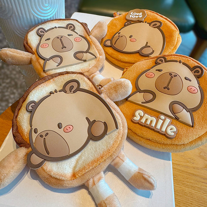 Wholesale Cute change storage bag Korean headphones data cable bag plush bag