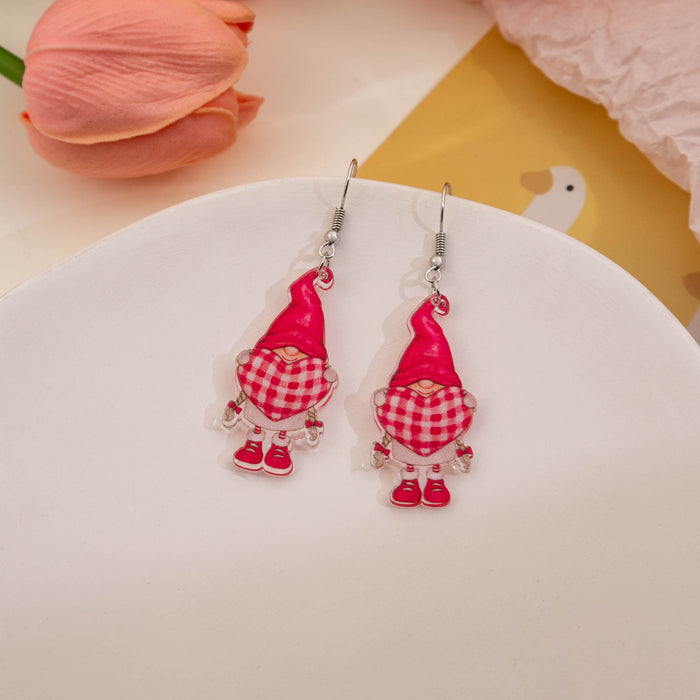 Wholesale Cartoon Valentine's Day Love Dwarf Acrylic Earrings JDC-ES-MDD104