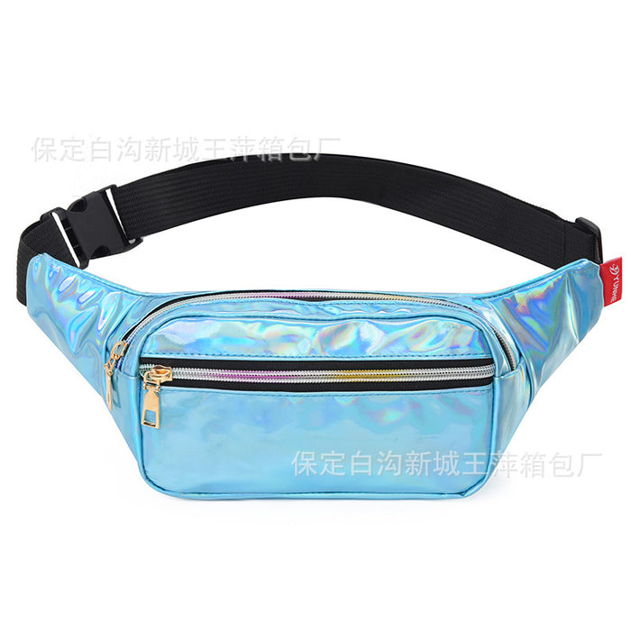 Wholesale Laser Bright Face Waist Bag Mobile Phone Storage Fashion Crossbody Chest Bag Running Casual Outdoor Sports Bag