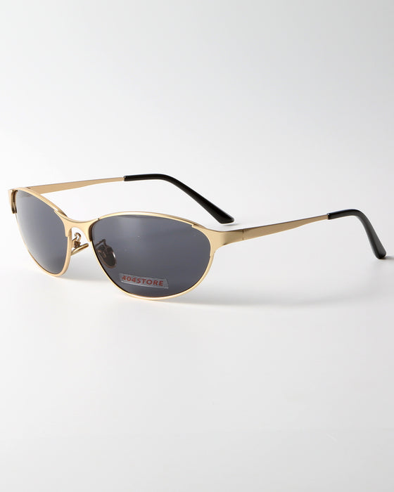 Wholesale Outdoor sports sunglasses with futuristic metal and silver edges, high-end sunglasses