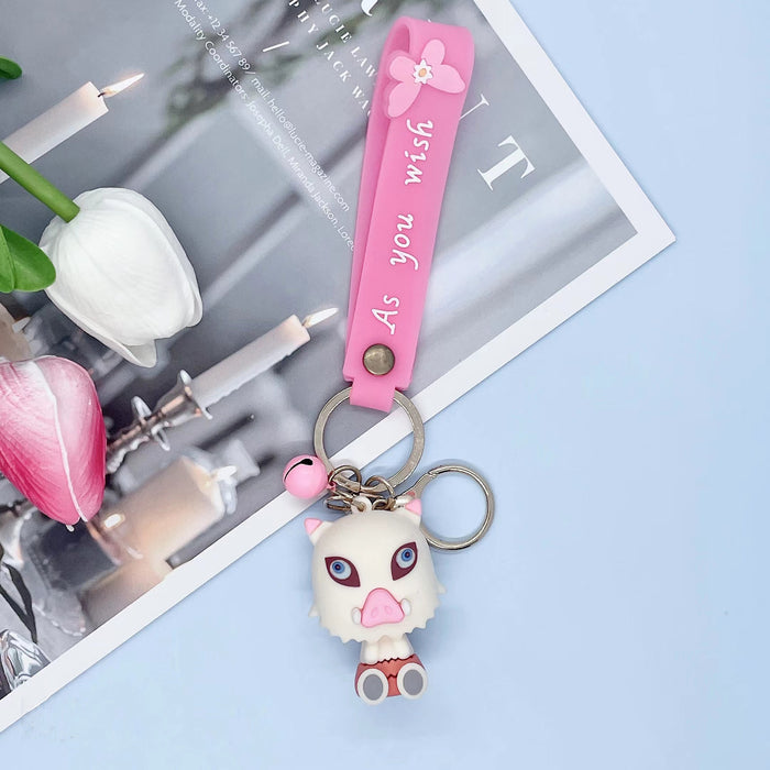 Wholesale cute cartoon three-dimensional silicone keychain JDC-KC-JuShu030