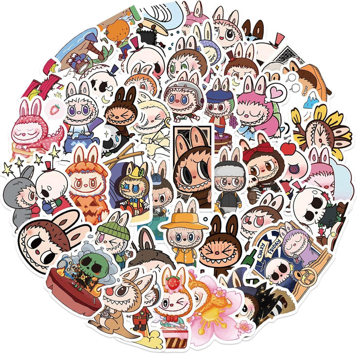 Wholesale 50pcs Waterproof adhesive stickers cartoon decorative luggage flat stickers