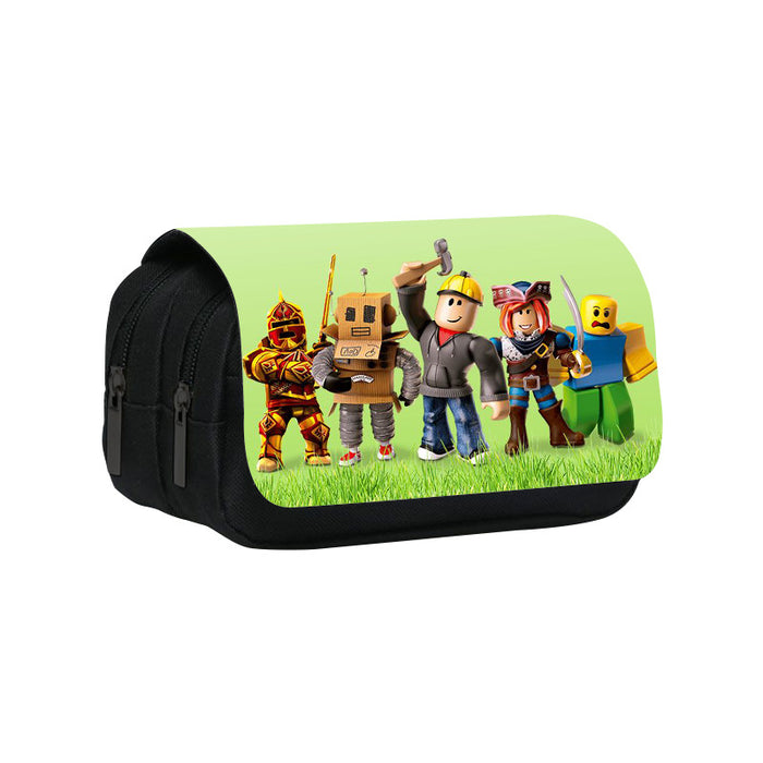 Wholesale Printing Double Layer Pencil Bag Cartoon Storage Bag