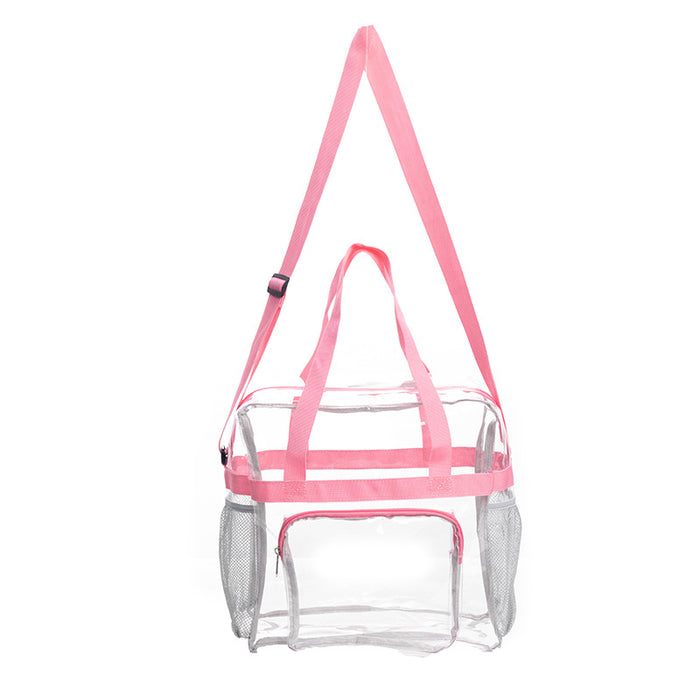 Wholesale Large Capacity PVC Transparent Bags Hand-held Travel Bags JDC-HB-BR001