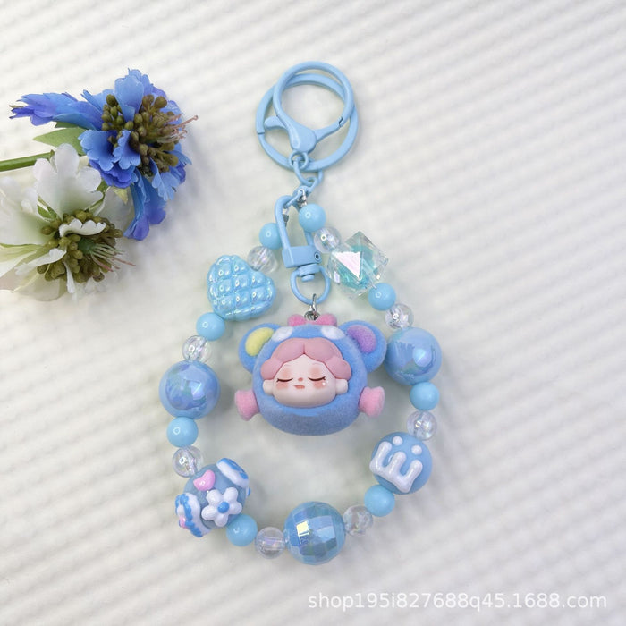 Wholesale New Flocked Wizard Plush Cute Phone Chain Keychain Bag Doll Pendant Accessories