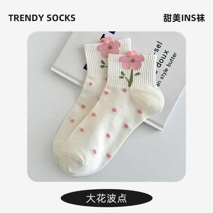 Wholesale Socks, cotton short socks, thin, cute and versatile, bow tie, anti odor, low top boat socks