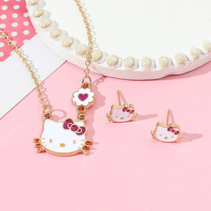 Wholesale Temu Heiiokitty Hello Kitty Necklace Cartoon Girl Necklace Keychain JDC-NE-YBY003