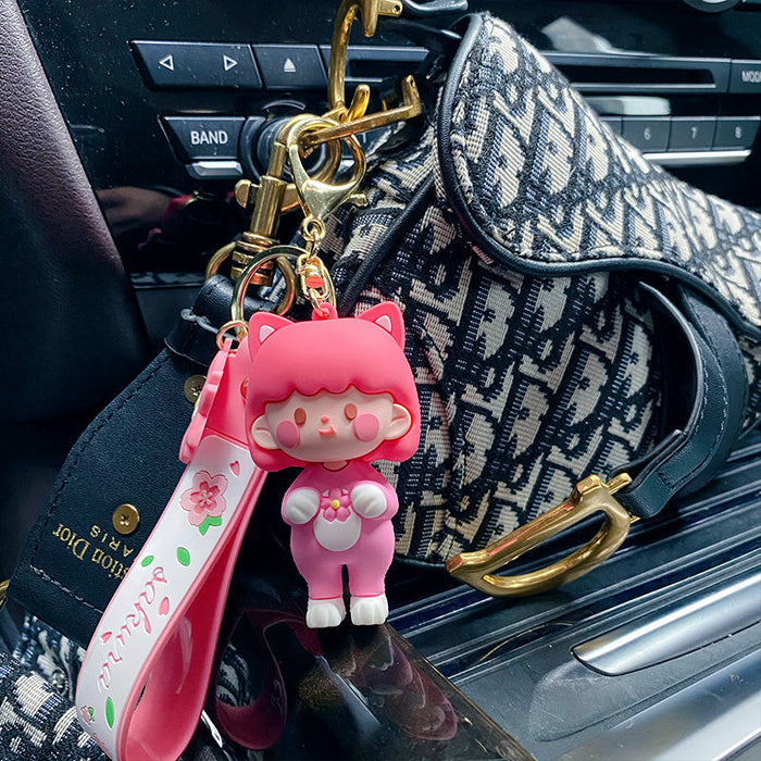 Wholesale Cherry Blossom Girl Keychain