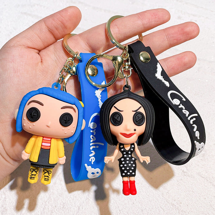 Wholesale Cartoon Anime Silicone Keychain JDC-KC-Qiwei040