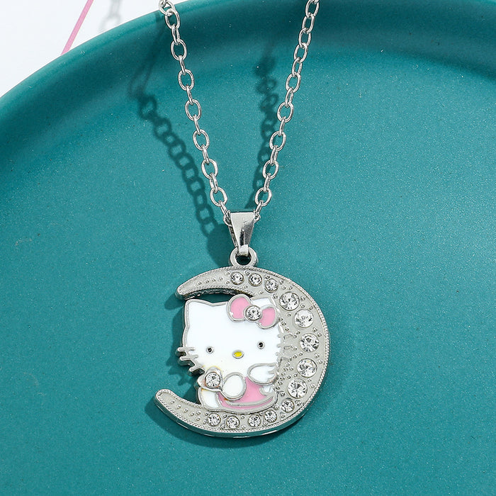 Wholesale Cartoon Cute Cat Alloy Necklaces JDC-NE-BS013