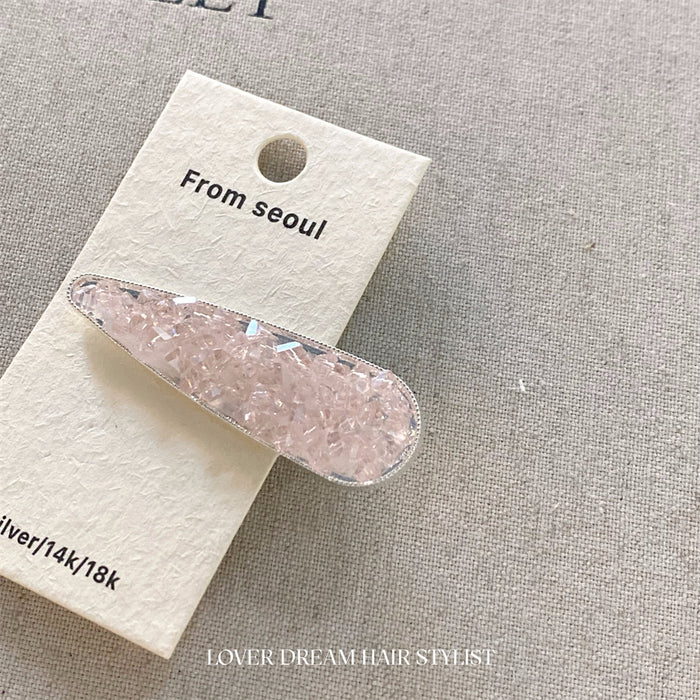 Wholesale  color solid color broken diamond hair clip sweet fashion seamless clip bangs hair accessories