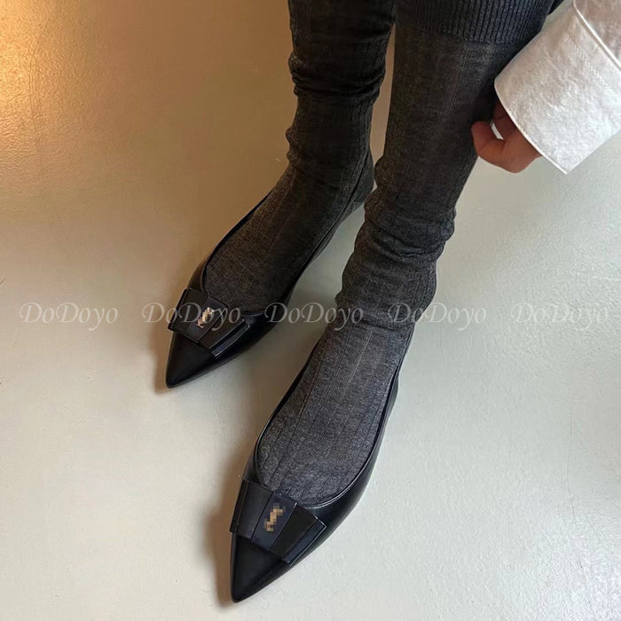 Wholesale Grey socks, calf socks, vertical stripes, runway style, knitted long tube, stacked cotton socks