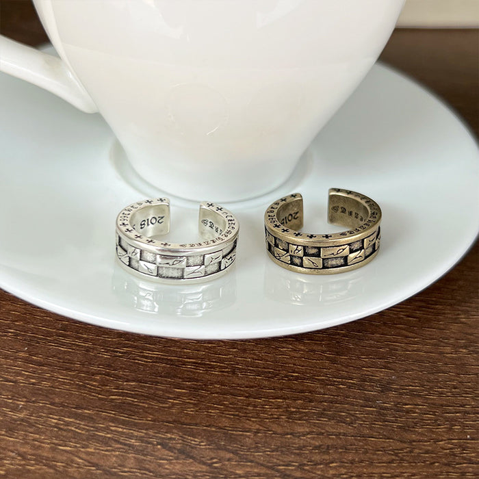 Wholesale Vintage wide open mouth ring jewelry silver ring wholesale