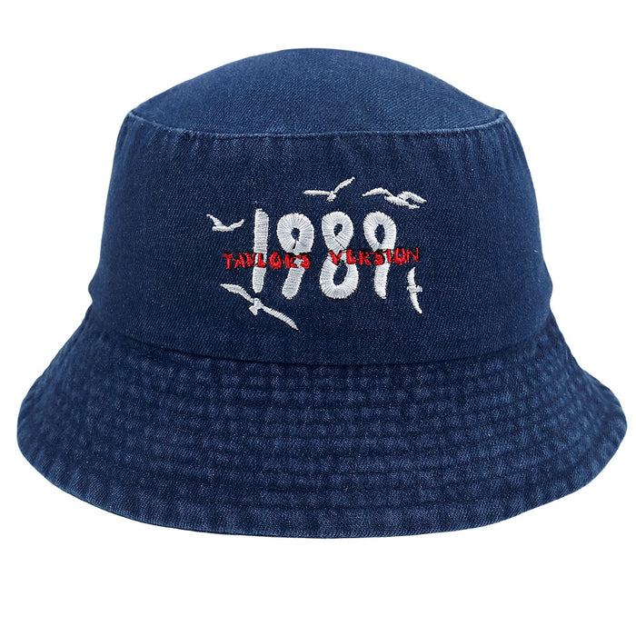 Wholesale Embroidered Denim Bucket Hat JDC-FH-HaiPu007
