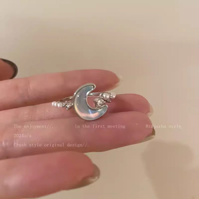 Wholesale Open mouth ring, female niche, high-end couple, index finger ring, exquisite and adjustable ring